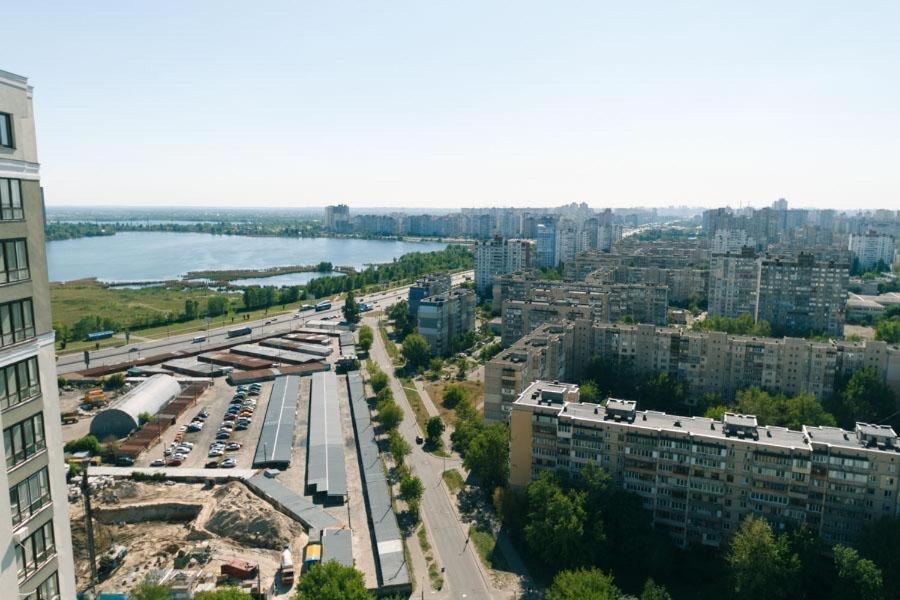 Видовая На 25 Этаже Kiew Exterior foto
